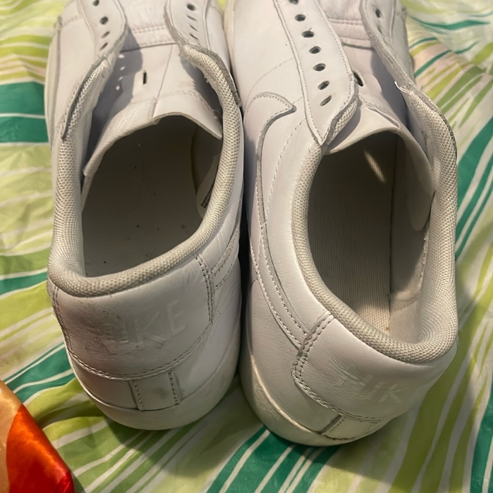 Nike White Low-Top Leather Sneakers
